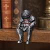 Ретро-статуэтка Рыцарских Доспехов из смолы, Фигурка Средневекового Стражника для стола и полки, Декор для дома в стиле Темного Фэнтези для офиса, Подарок для фанатов игр