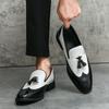 Tassel Fashion Shoe Office for Men Casual Leather Shoes Loafers Driving Moccasins Comfortable Slip On Wedding Shoes Pointed Toe