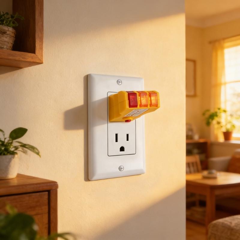 US Standard 3 Prong Outlet Tester with Safety Detections Function Lightweight Designs Device for House & Travel Use