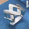 925 Sterling Silver Number 8 Geometric Ring Fashion Wedding Jewelry