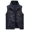 Весенне-осенний мужской жилет для отдыха на открытом воздухе, двусторонняя куртка с лацканами, двусторонний ковбойский жилет