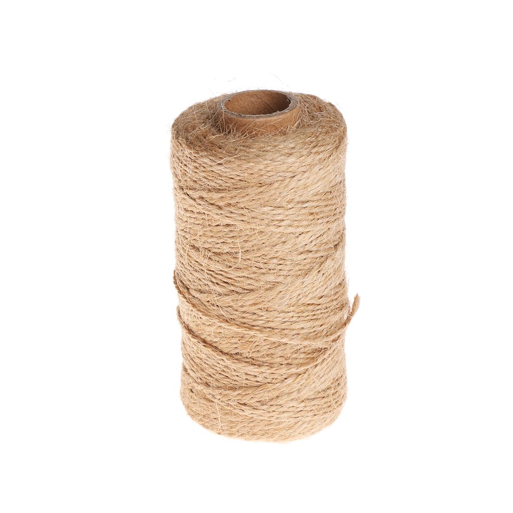 100 Meters Natural Toy DIY Crafts Parts Thread Jute Rope String Dry Twine
