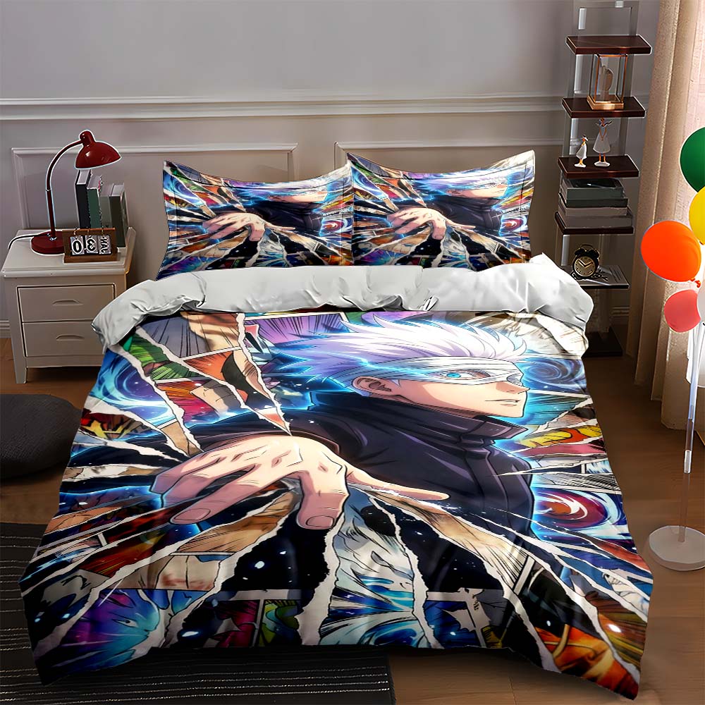 Vivid anime illustration. Bedding Duvet cover sets Duvet covers Pillowcases gifts (1 * Duvet Cover 2 * Pillowcases, without duvet insert)