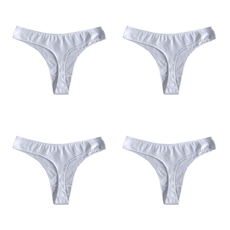 4 шт., нижнее белье, женские стринги, сексуальные трусы, хлопковые трусики, женские дышащие стринги, трусы с низкой талией