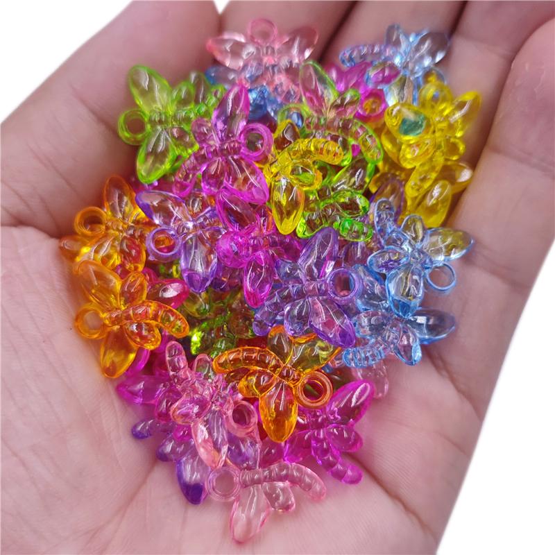 10-40Pcs Leaf Star Flower Transparent Beads DIY for Jewelry Making Necklace Bracelet Making