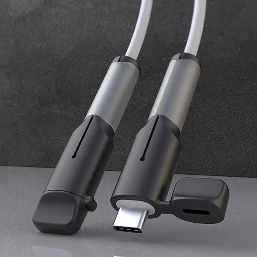 Мягкий силиконовый чехол для сматывания кабеля зарядного устройства USB Type C, защитный чехол от поломки для Xiaomi Huawei OPPO VIVO, чехол для линии передачи данных
