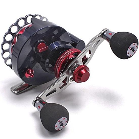 Рыболовная катушка Wellvie Skein Raft Reel Loofah Fishing Horse Mackerel Sardine 10BB Red Single Shaft Reel для катушки Raft Taiko с намотчиком уровня 2.61