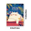 1pc 2026 Wall Calendar, Cartoon Hand-Drawn Cat Theme, 12 Beautiful Designs, Perfect Gift for Birthdays, Christmas, New Year