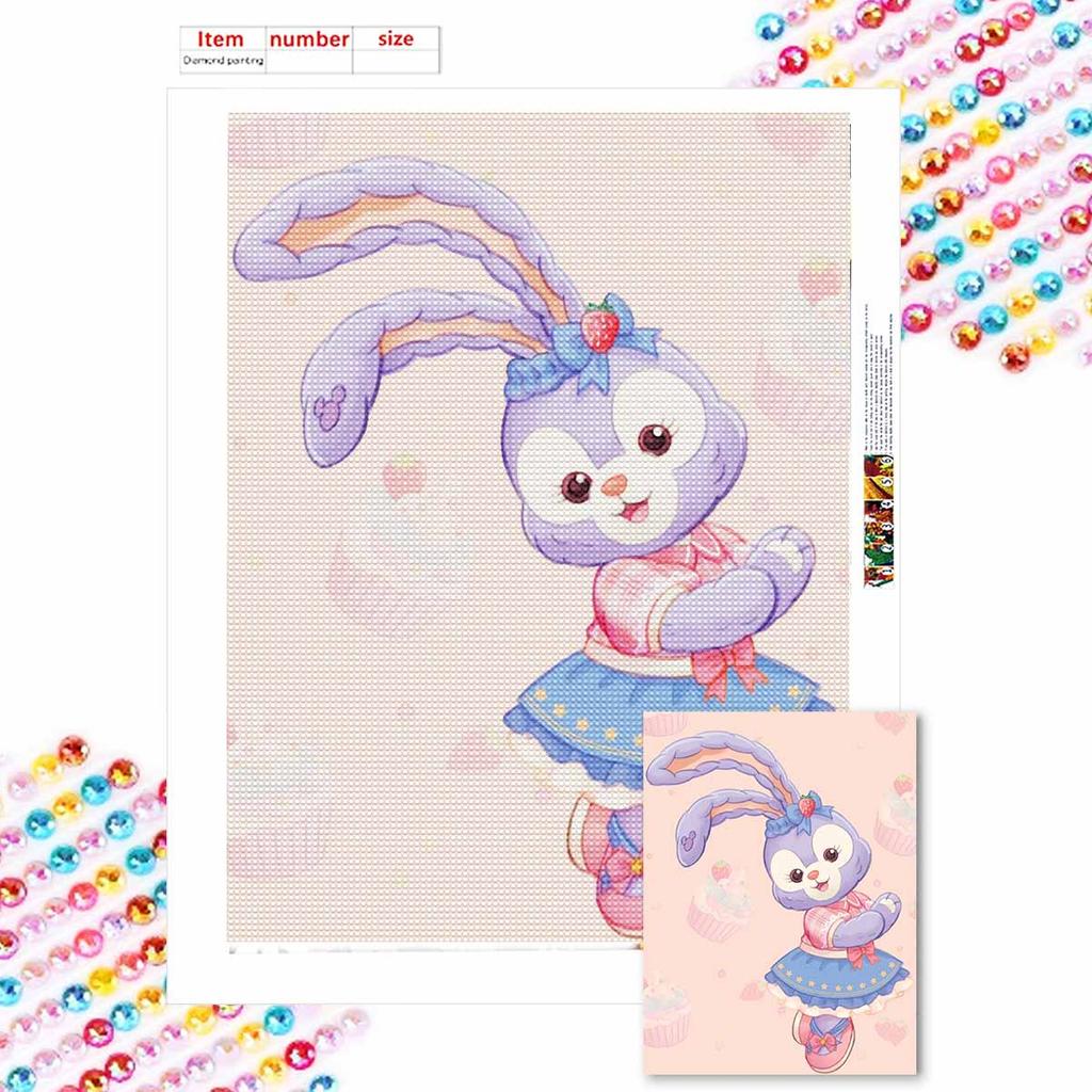 DIY Diamond Painting A Cute Little Rabbit Cross Stitch Kit Mosaic Art Diamond Painting Full Circle Diamond Home Decoration