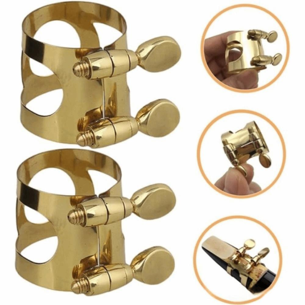 Brass Material Saxophone Tip Clip Adjustable Screw Reed Fastener Soprano Saxophone