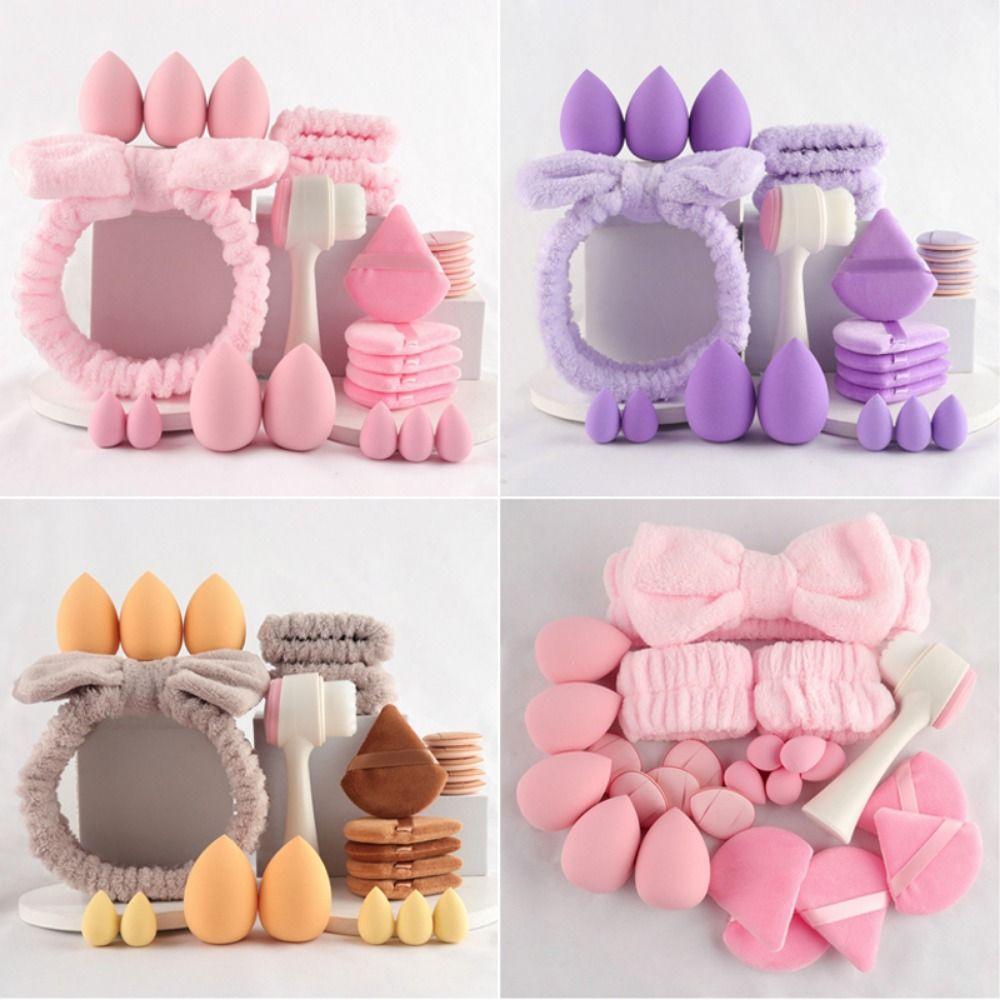 24 шт./Набор Инструменты Красоты для Девочек Веганский Набор Макияжа Нескользящая Повязка на Голову Повязка на Голову для Умывания Лица Умывание Лица