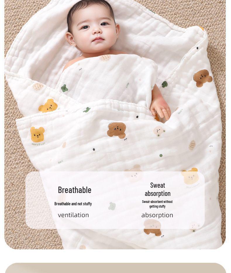 Супермягкое шестислойное хлопковое детское банное полотенце и пеленка