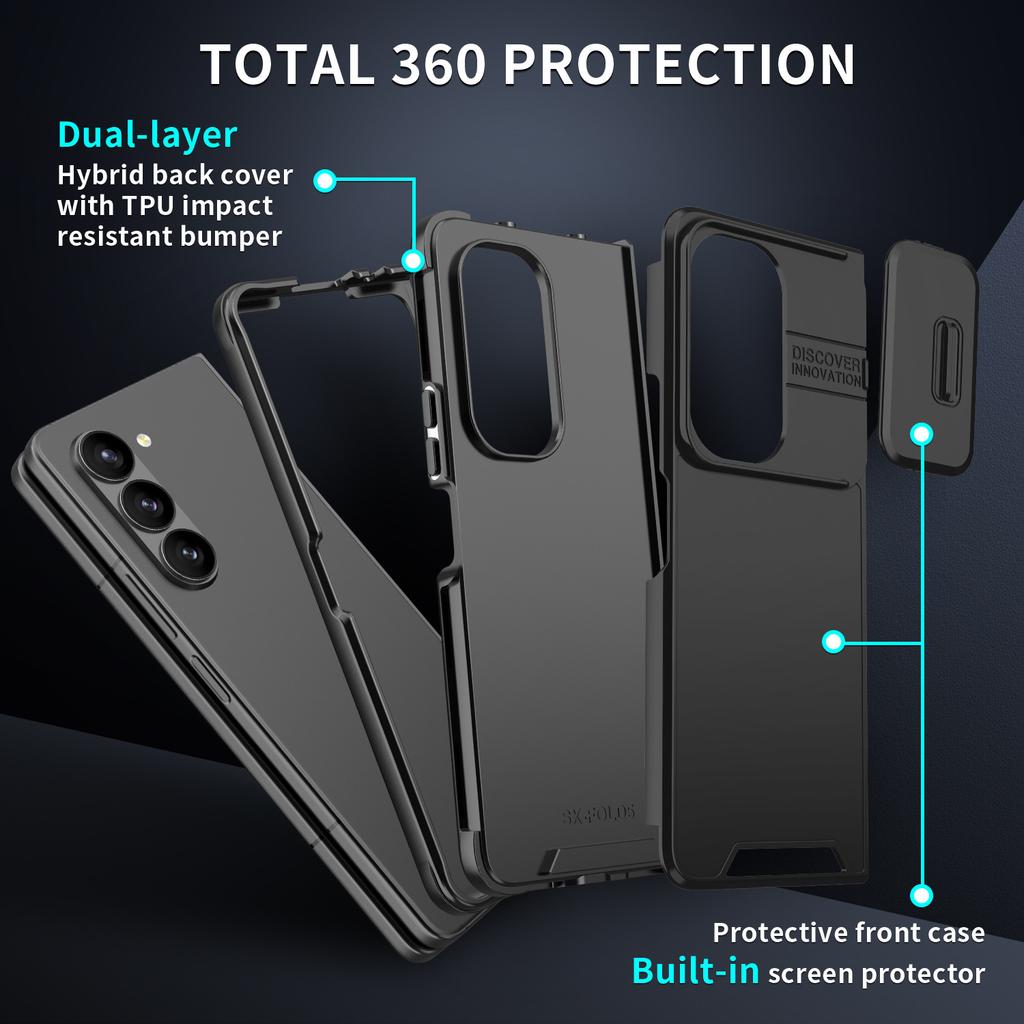 Подходит для Samsung Z Flip 7 Чехол для мобильного телефона с пилотным окном Z Fold 5 Чехол-скин складной противоударный защитный чехол