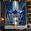 TapestryDallas Cowboys Custom Name Text Personalized Wall Hanging Tapestry Home Wall Decor