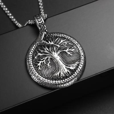 Винтажное ожерелье викингов Life Tree мужское круглое фирменное колье подарочное ювелирное изделие
