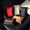 PU Leather Car Tissue Box Cover Sun Visor Seat Back Hanging Type Car Tissue Box Armrest Towel Tissue Storage