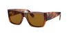 Wayfarer Nomad Striped Havana Size 0RB2187 Ray-Ban Men's Sunglasses, 54,