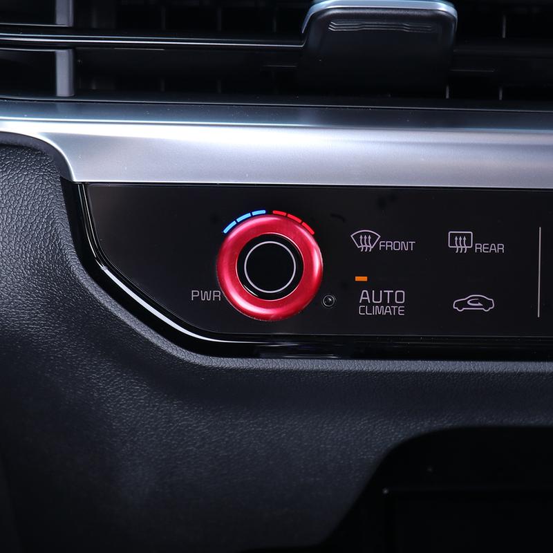 For Kia EV6 2025 2026 Accessories 2pcs Aluminum Car AC Air Conditioner Knob Cover Ring Adjust Trim Interior Accessories