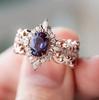 Роскошная Мода Французская Мода Кольцо с Цветными Бриллиантами Кружевной Циркон Универсальное Подиум Женские Ювелирные Изделия Новые Продукты