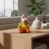 Hippo Figurine Glossy Ornament Printed for Living Room, Bookshelf, Animal Lovers