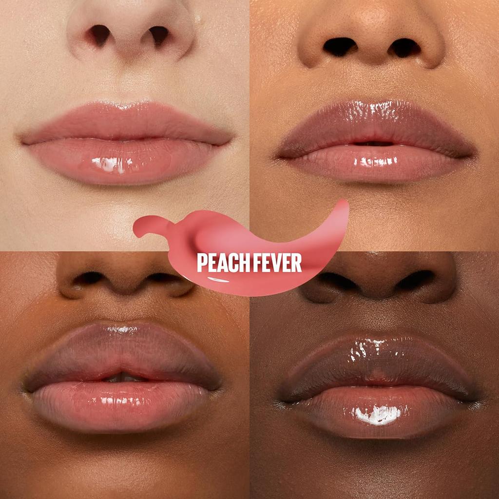 Maybelline Нью-Йорк Лифтер Пухлые Губы Блеск для Губ Персиковая Лихорадка 5 мл Стойкий Высокий Блеск Увеличивающий Объем Глянцевый Финиш С Аппликатором XL