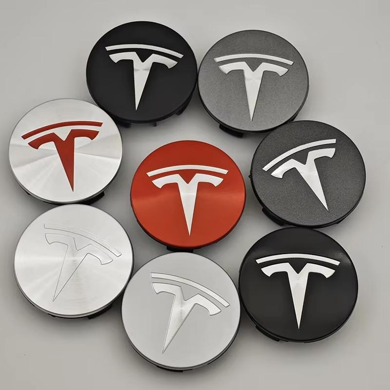4 шт./комплект ABS 56 мм Оригинальные центральные колпачки на диски Tesla с логотипом-эмблемой Для дисков Tesla Model 3 Y S X Колпачки-заглушки ступицы Аксессуары-значки