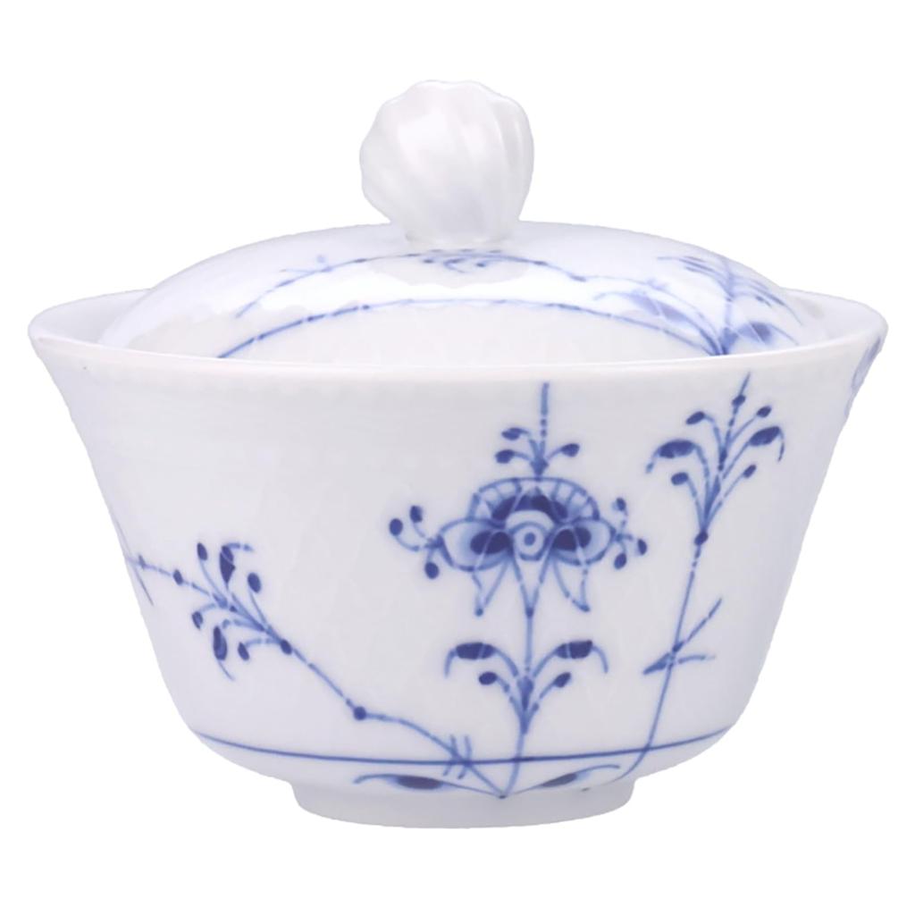 Импортная чашка-блюдце Royal Copenhagen Blue Palmette с крышкой 210 мл, пара, свадебный подарок 1016956 [Обычный продукт] &