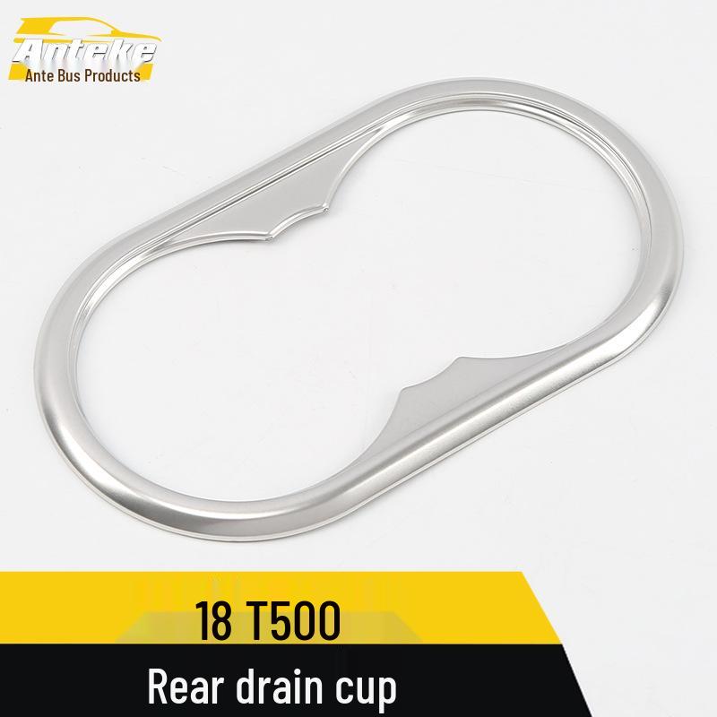 Rear Row Cup Holder Decorative Frame for 18 T500 - Third Row Armrest Box Car Accessory.