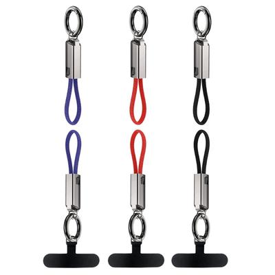 PD65W Быстрая зарядка USB Type C на Type C Кабель 16 см Короткий с Опциональным Крючком для Брелока Сплав Цинка Долговечность