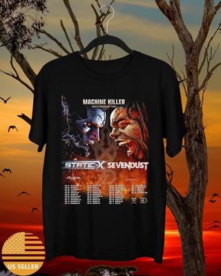 Футболка Static-X Sevendust Machine Killer Tour Полный размер S-5XL Унисекс