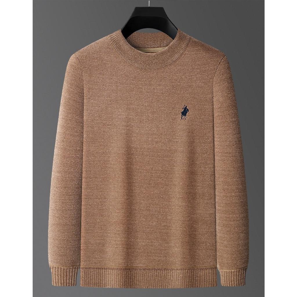 STORN High End Brand Velvet Sweater Men's New Designer Fashion Embroidery Winter Thick Warm Round Neck Knitted Pullover