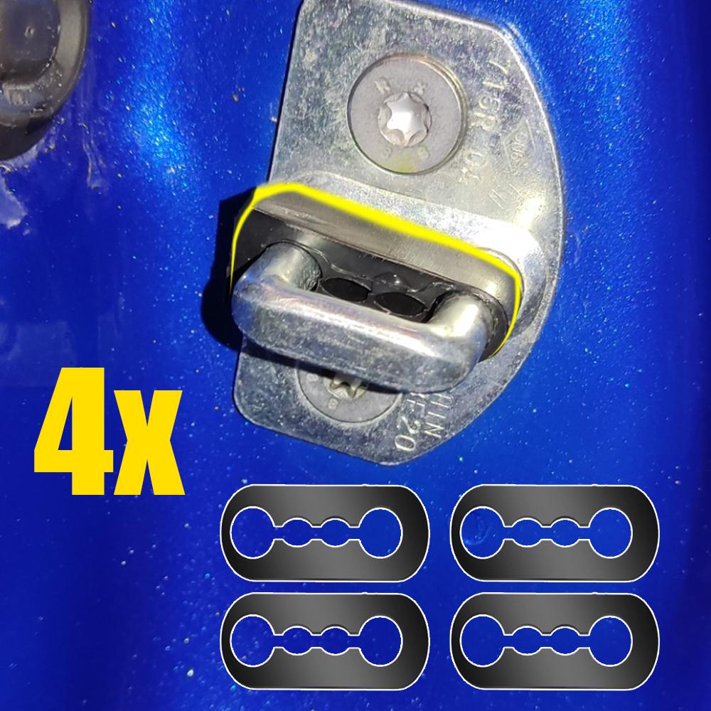 4X Car Door Lock Sound Deadener Damper Buffer For Renault Logan 2 / Sandero 2 2014 – 2022 Rattling Screaks Quiet Noise Deaf Seal
