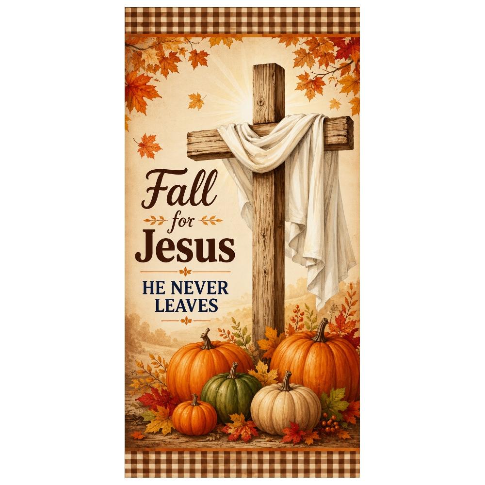 Fall Faith Banner Sunray Detail Thanksgiving Faith Banner Religious Fall Banner Religious For Home Religious Decoration