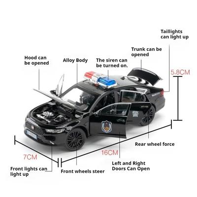 1:Масштаб 32 Зарядное устройство Honda Accord Полицейская машина Модель Игрушка Металл Литье под давлением Музыка Свет Амортизация Модели Транспортных средств Украшения Подарок
