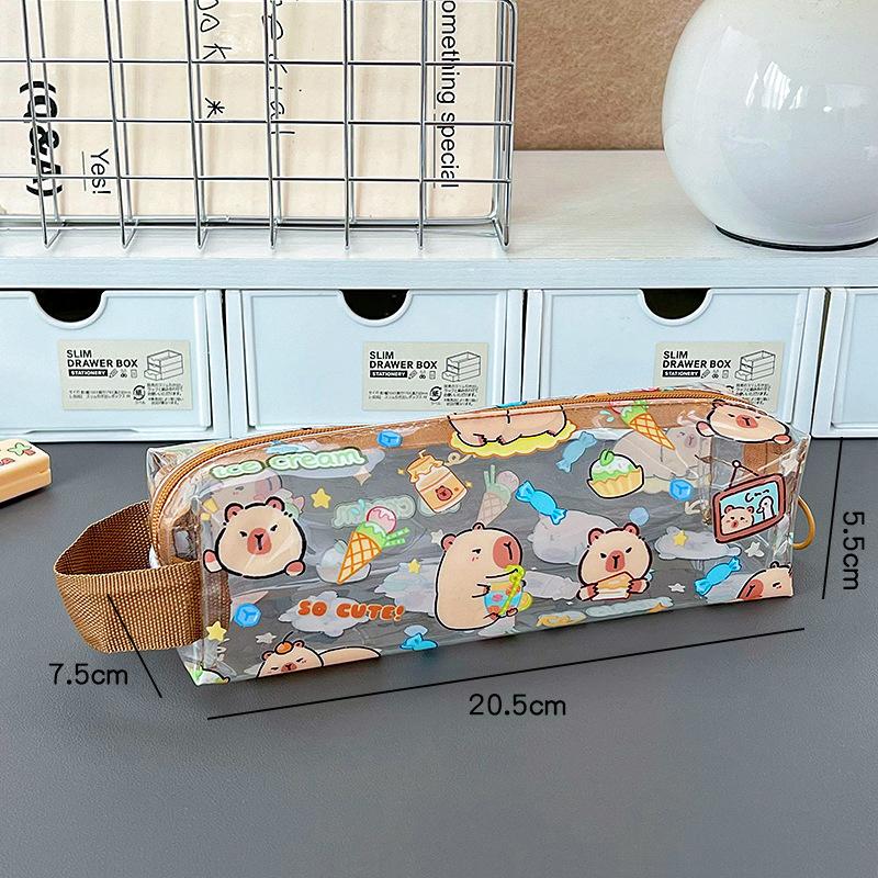 Капибара Пеналы Сумки для ручек Пенал на молнии Канцелярские товары для студентов Школьные и офисные принадлежности Подарки