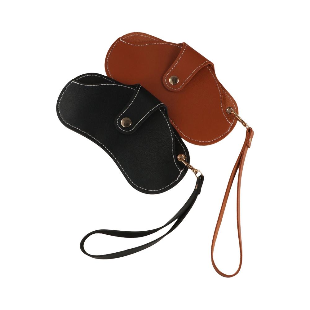 Eyewear Protector PU Leather Glasses Case Wrist Glasses Storege Case Male
