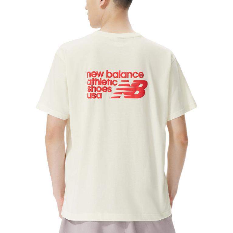 New Balance Футболка мужская Слоновая кость Белый AMT22395-IV