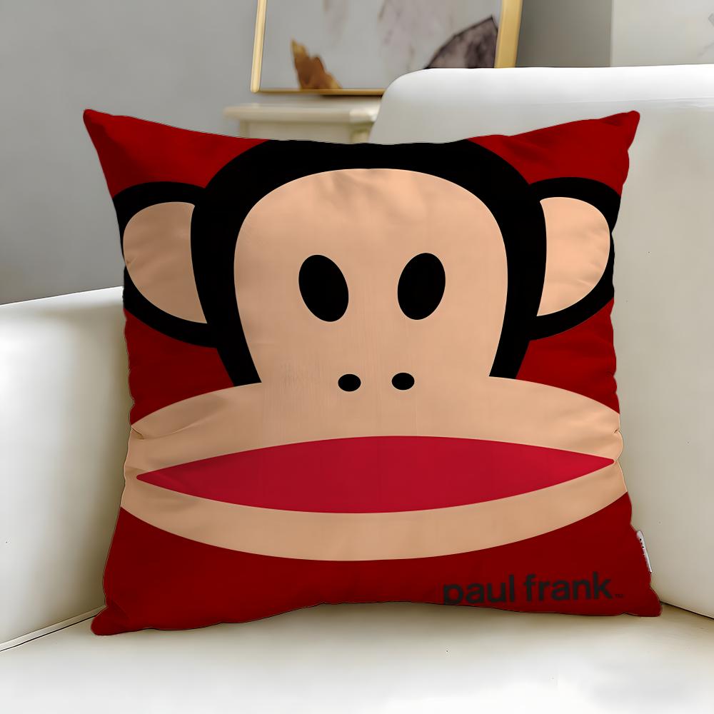 classic brand Paul Frank Cushion Cover Soft EasyWash Pillow Case Versatile for Couch Bed Travel and Office