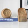 Modern Simple Nordic Ornaments Table Clock Creative Wood Grain Clock Living Room Bedroom Model Room Decoration Decoration
