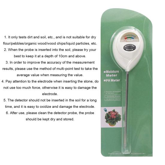 Измеритель влажности почвы, высокая точность, разборчивость, без батареи, простота в эксплуатации, металлический зонд из нержавеющей стали, измеритель влажности для растений, вода