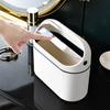 Countertop Trash Can with Clear Lid Large Capacity Detachable Modern Min Waste Rubbish Garbage Storage Bin Kitchen Supplies