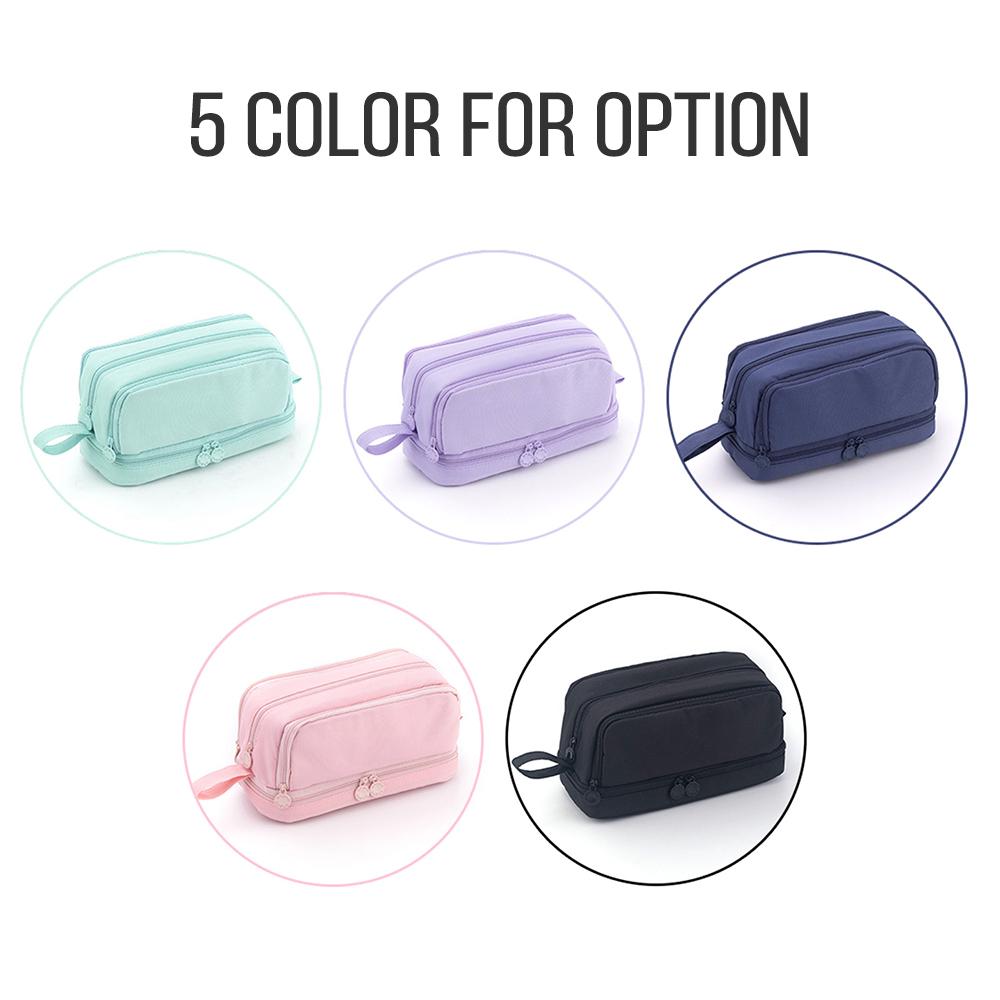 Милый пенал большой емкости, пенал, прочный и легко чистящийся, канцелярские принадлежности, карман на молнии