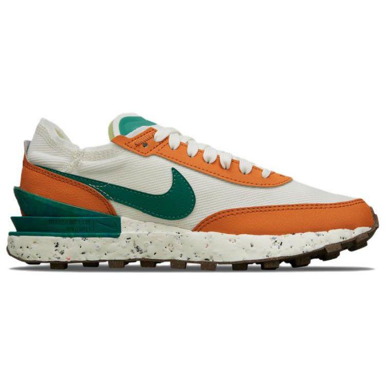 Nike Waffle One Crater Sail Hot Curry Gum Women Sneakers White Gum-Medium-Brown Malachite DQ4491-100