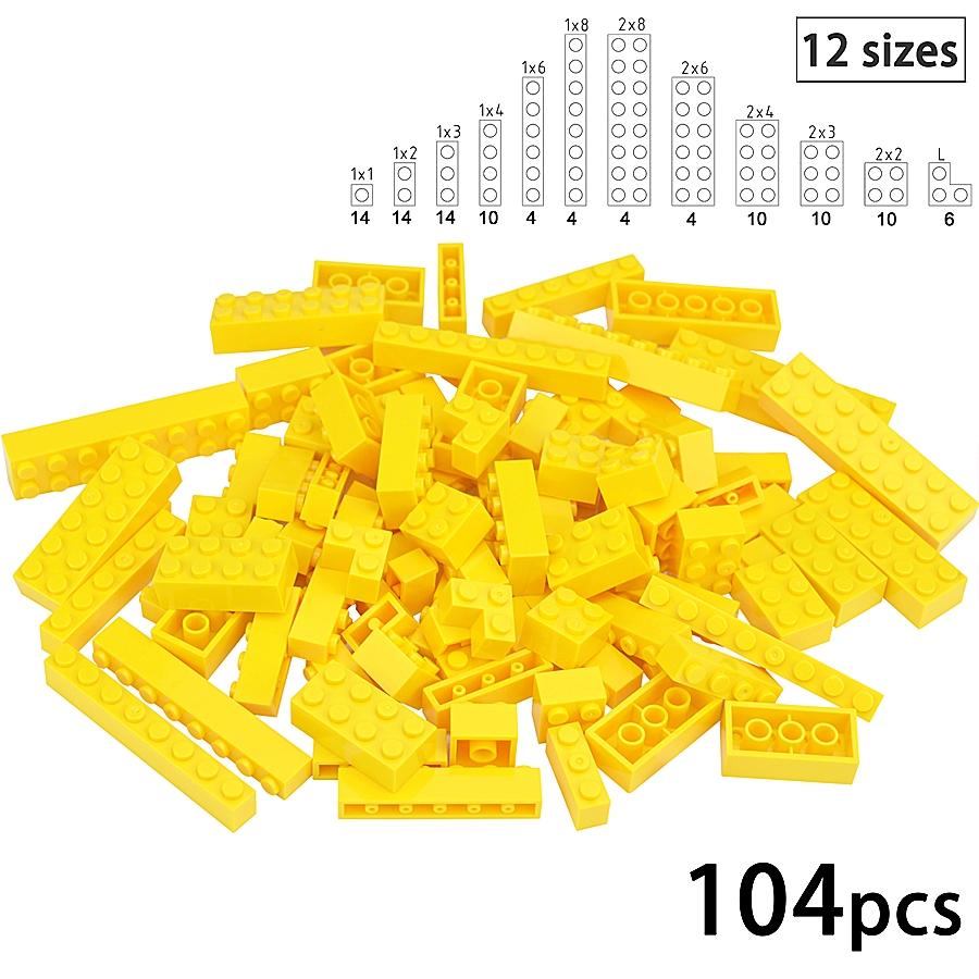 DIY Building Blocks Wall Figures Bricks 1x2 1x3 1x4 L Dots Educational Creative Construction Brick Size Compatible Small Bricks
