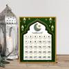 Acrylic Desktop Ramadan Advent Calendar with Base, Ethnic Home Table Eid Decoration, Countdown To Eid Holiday Craft