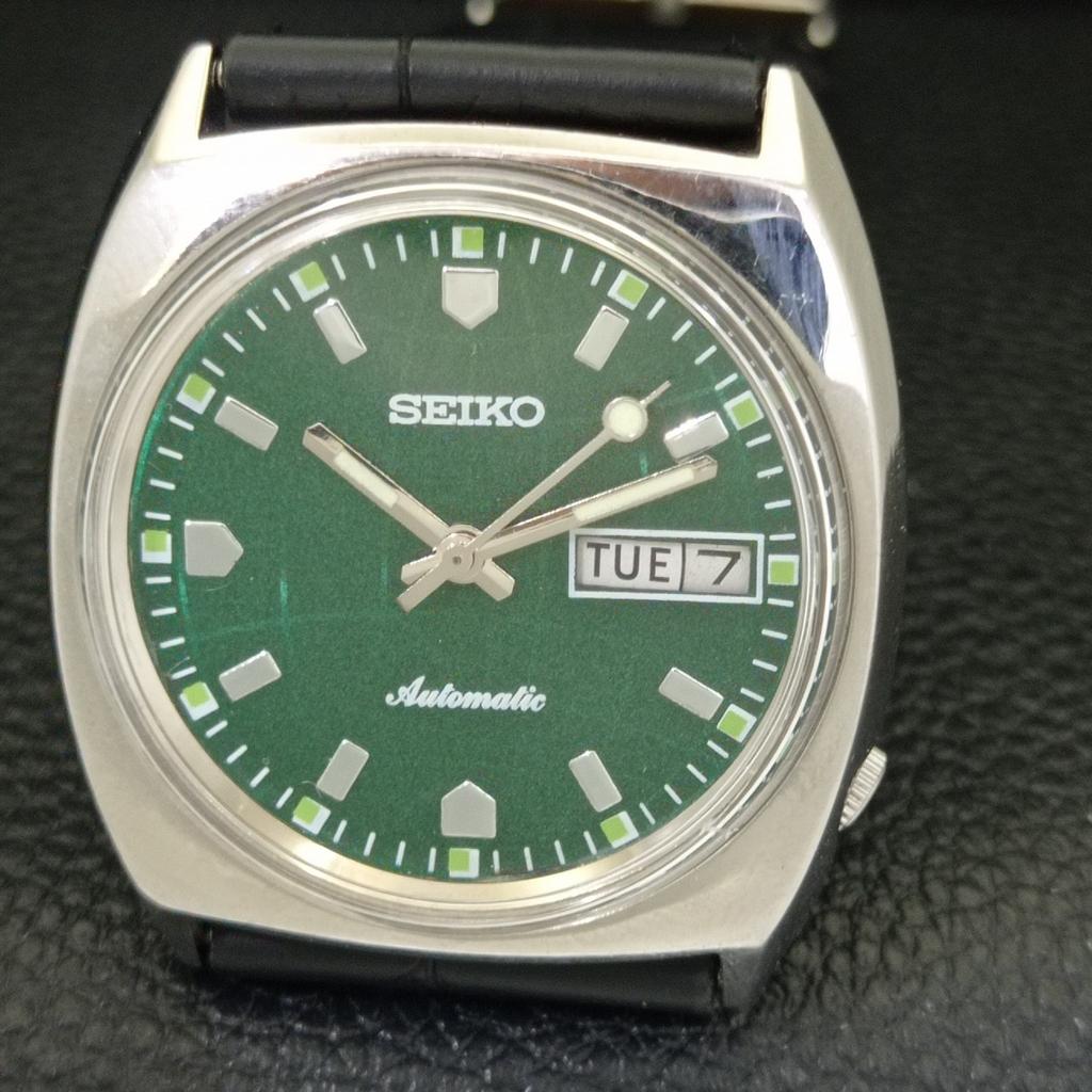 Seiko АВТОМАТИЧЕСКИЕ 6309A ЯПОНСКИЕ МУЖСКИЕ ВИНТАЖНЫЕ ЧАСЫ С ЗЕЛЕНЫМ ЦИФЕРБЛАТОМ a701582-5 R206b-a701582