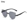 Cat Eye Sunglasses Rimless Sun Glasses For Women Trendy Transparent Candy Color Eyewear Fashion Party Costume Accessories