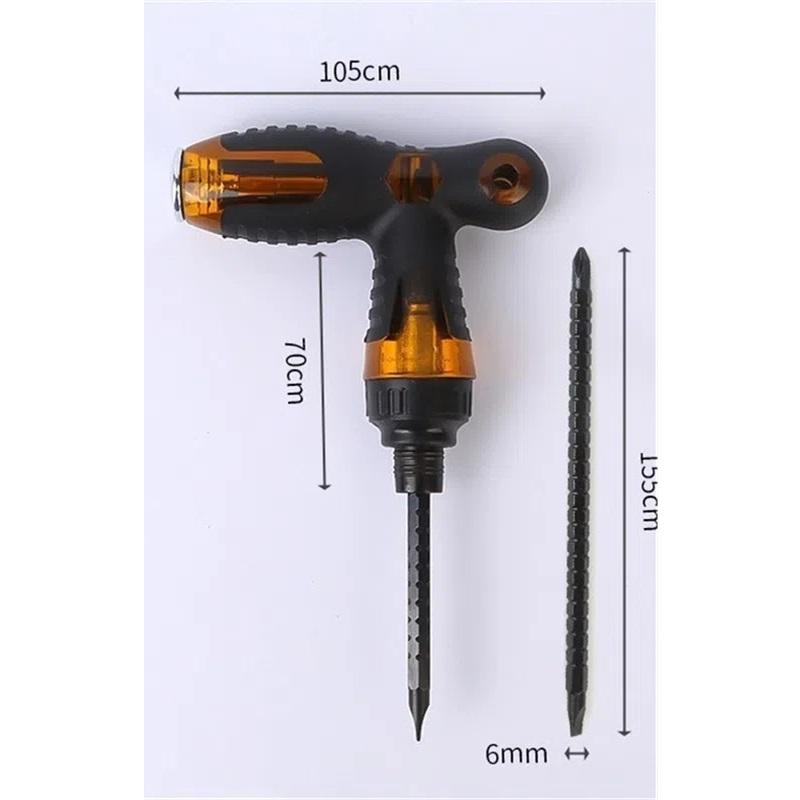 Отвертка с храповым механизмом Т-типа, набор крестовых отверток, многофункциональные телескопические винты двойного назначения