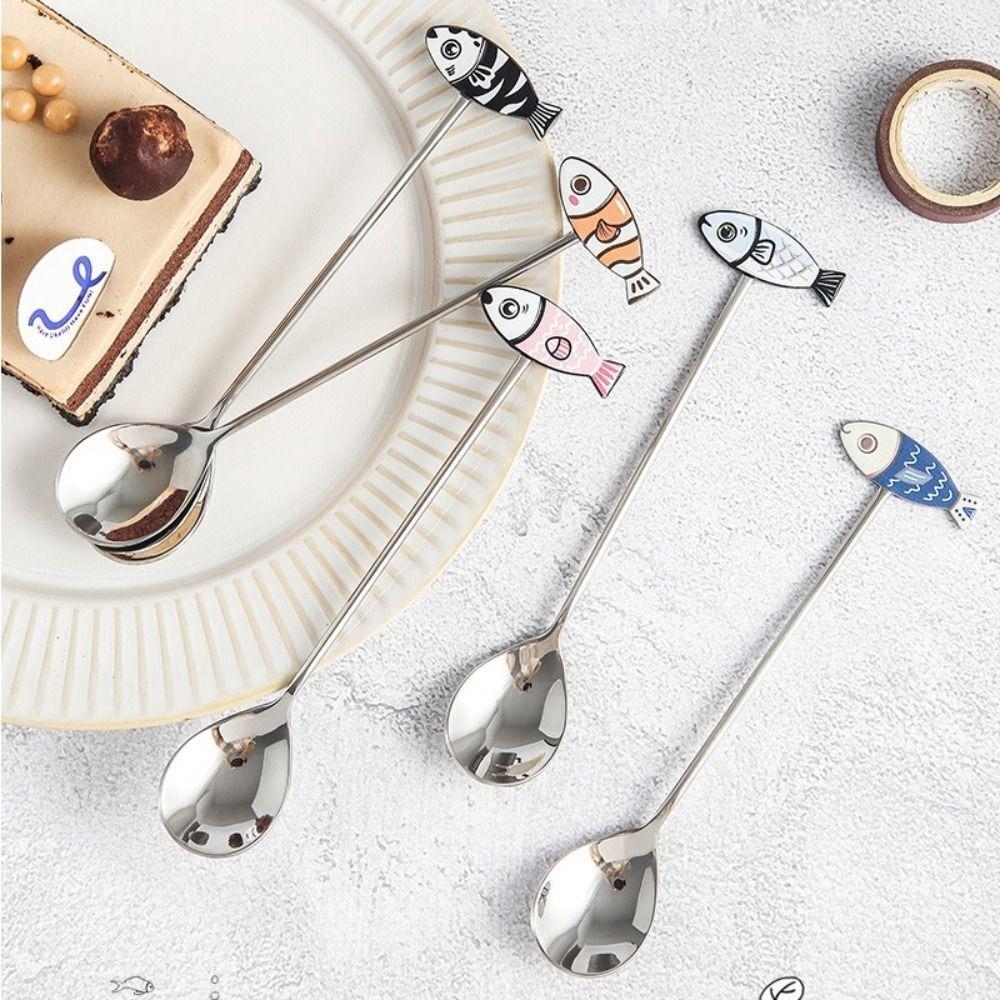 High-quality Cartoon Cat Spoon Japanese Korean Style Honey Stirring Spoon Cute Coffee Spoon