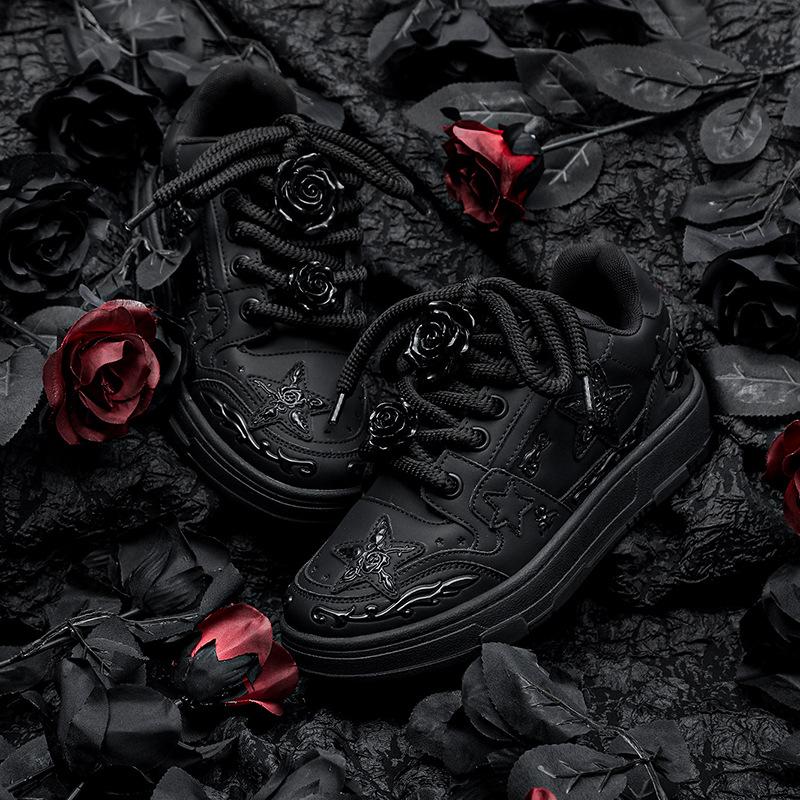 2024 Весна и Осень Рельефная Роза Guochao Niche Creative Star Shoes Мужская и женская обувь для пар Обувь для сноуборда Обувь для спорта и отдыха